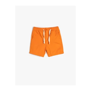 Koton Shorts with Tie Waist Pocket Cotton Cotton