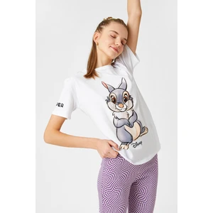 Koton Women's Ecru T-Shirt