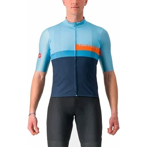 Castelli A Blocco Jersey Baby Blue/Scarlet Lava-Niagara Blue-Belgian Blue M