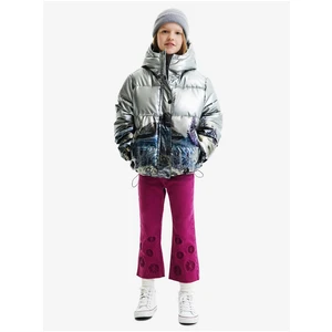 Silver Girls' Winter Jacket Desigual Infinito - Girls