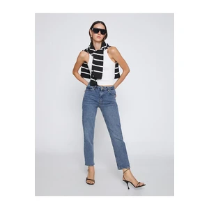 Koton Straight Leg Jeans Pants High Waist - Eve Slim Jeans