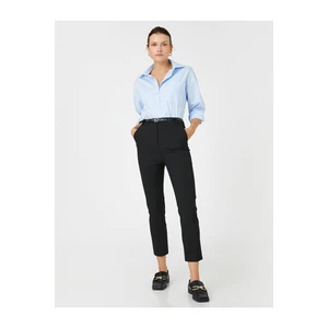 Koton Cigarette Fabric Trousers with Belt