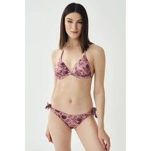 Dagi Dried Rose Lace-Up Brazilian Bottoms