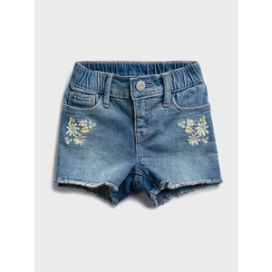 Modré holčičí dětské džínové kraťasy emble denim shorts