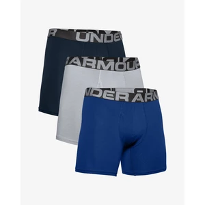 Under Armour Boxerky UA Charged Cotton 6in 3 Pack-BLU - Pánské