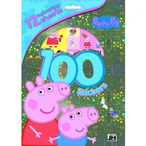 Prasátko Peppa - 100 samolepek s omal. listy