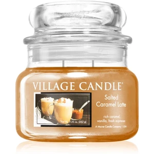 Village Candle Salted Caramel Latte vonná svíčka (Glass Lid) 262 g