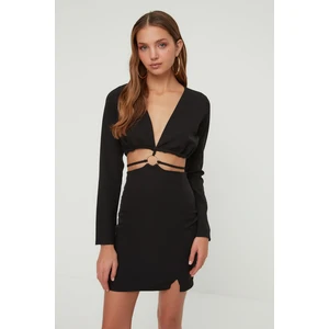 Trendyol Black Piping Detailed Dress