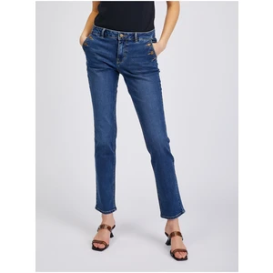 Dark blue womens straight fit jeans ORSAY - Women