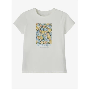 Cream Girl Patterned T-Shirt name it Damily - unisex