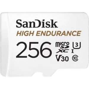 Pamäťová karta mini SDXC, 256 GB, SanDisk High Endurance Monitoring, Class 10, UHS-I, UHS-Class 3, v30 Video Speed Class, vr. SD adaptéru
