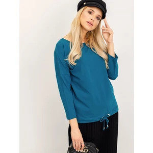 Women's blue-green cotton blouse