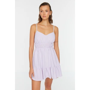 Trendyol Lilac Petite Strap Flounce Dress