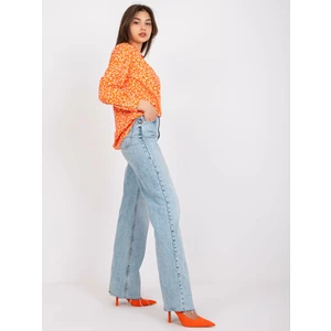 Orange blouse with Inesa print