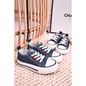 Children's Classic Low Sneakers BIG STAR HH374091 Navy Blue