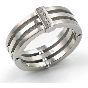 Boccia Titanium Titánový prsteň s diamantmi 0126-01 57 mm
