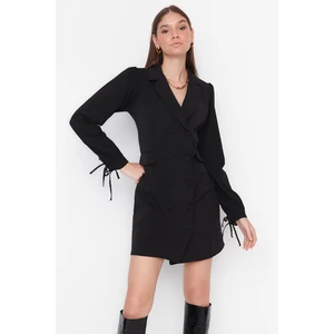 Trendyol Black Double Breasted Dress