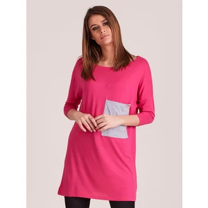 Women´s tunic with a pocket, pink