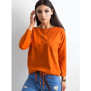 Women´s dark orange cotton blouse