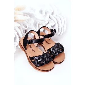 Children's Sandals With Snake Pattern Black Baxlee