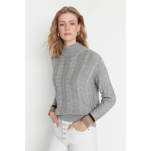 Trendyol Sweater - Gray - Regular fit