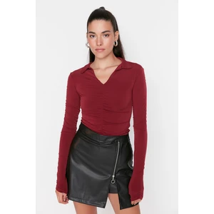 Trendyol Blouse - Burgundy - Slim fit