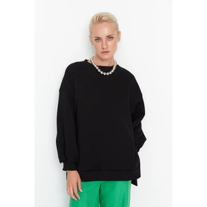 Trendyol Sweatshirt - Black - Oversize