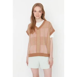 Trendyol Sweater Vest - Brown - Regular fit