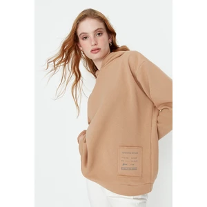 Trendyol Sweatshirt - Beige - Relaxed fit