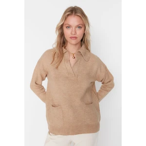 Trendyol Sweater - Brown - Regular fit