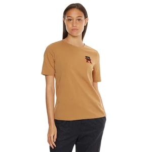 T-shirt da donna Tommy Hilfiger Camel Brown