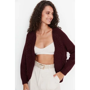 Trendyol Cardigan - Burgundy - Regular fit