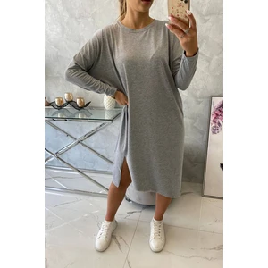 Oversize dress gray color