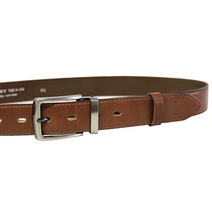 Penny Belts Pánský kožený společenský opasek 35-020-2-48 brown 90 cm