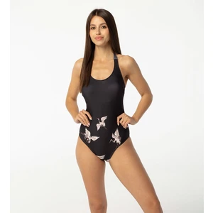 Aloha From Deer Woman's Cranes Open Back Swimsuit SSOB AFD913