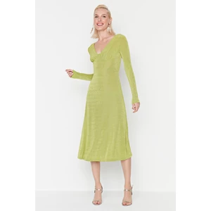 Trendyol Light Green Accessory Detailed Dress