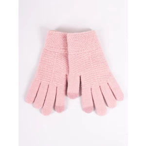 Yoclub Kids's Girls' Five-Finger Touchscreen Gloves RED-0085G-005C-003