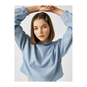 Koton Hooded Long Sleeve Sweater