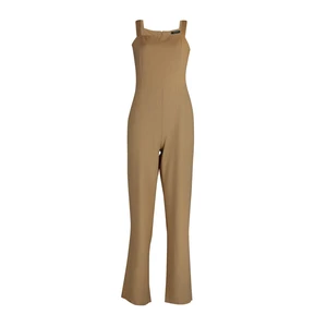 Trendyol Camel Petite Square Collar Jumpsuit