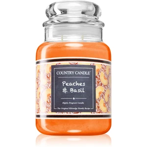 Country Candle Farmstand Peaches & Basil vonná svíčka 680 g