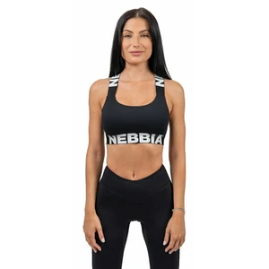 Nebbia Medium-Support Criss Cross Sports Bra Iconic Black M Lenjerie de fitness