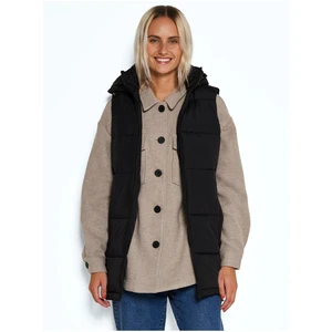 Black Ladies Quilted Vest Noisy May Aurora - Ladies