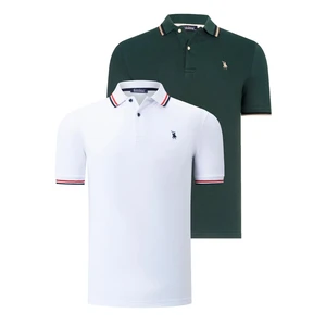 DUAL SET T8594 DEWBERRY MENS T-SHIRT-WHITE-NEFT