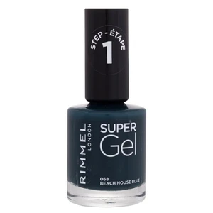 Rimmel Super Gel gelový lak na nehty bez užití UV/LED lampy odstín 068 Beach House Blue 12 ml