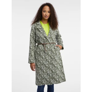 Orsay White-Black Women Patterned Coat - Women