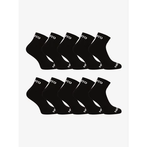 10PACK socks Nedeto ankle black