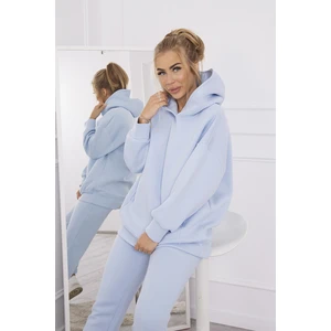 Insulated set with cyan sweatshirt