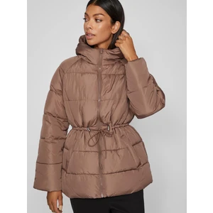 Women's Winter Quilted Brown Jacket VILA Vileana - Women