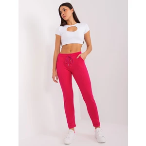 Fuchsia sweatpants with pockets