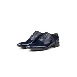 Ducavelli Tuxedo Genuine Leather Men's Classic Shoes Navy Blue